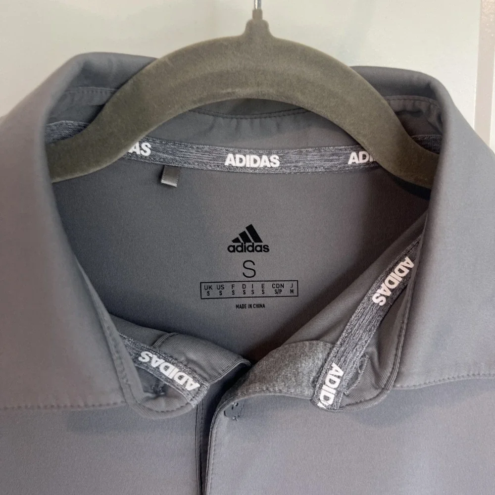 adidas Golf Polo Shirt Light Gray Men's Size Small